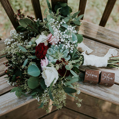 Rustic Blush & Burgundy Wedding