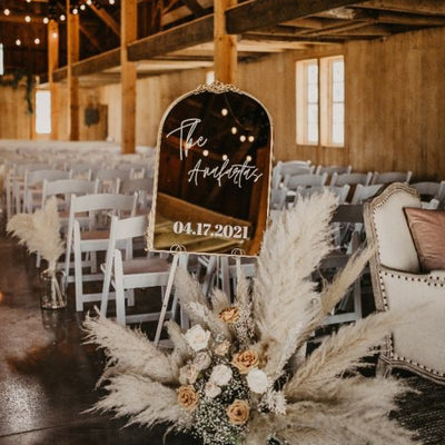 Toffee and Pale Nude Dried Spring Wedding