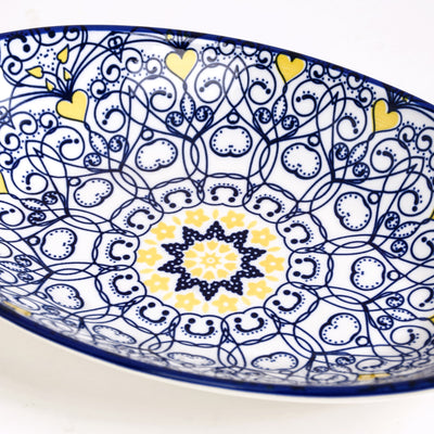 Vibrant Mandala Platter Yellow And Blue Set Of 2