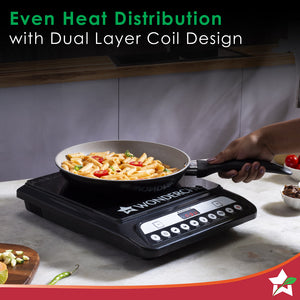 Wonderchef Renewed Power 1400W Induction Cooktop | 11 Preset Functions
