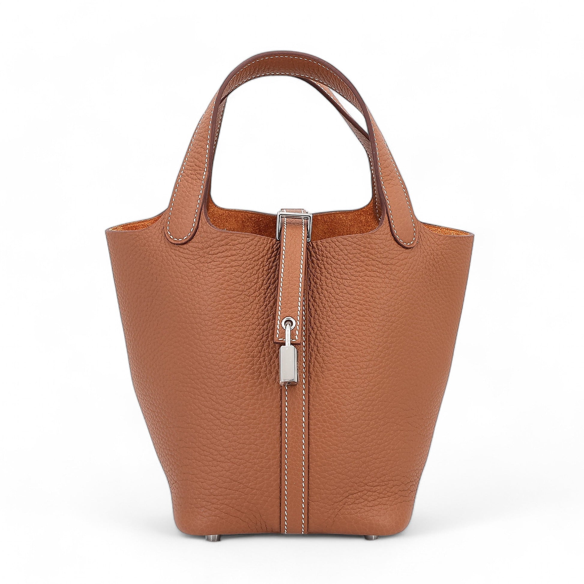HERMÈS Picotin Lock PM Gold Clemence Palladium hardware