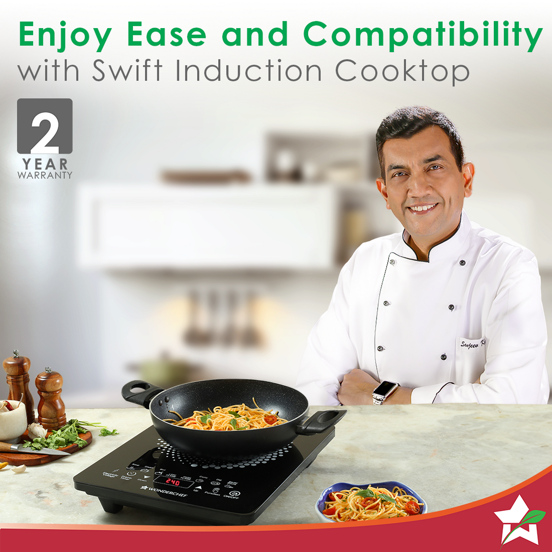 Swift Induction Cooktop with 8 Power Settings|2200 Watt