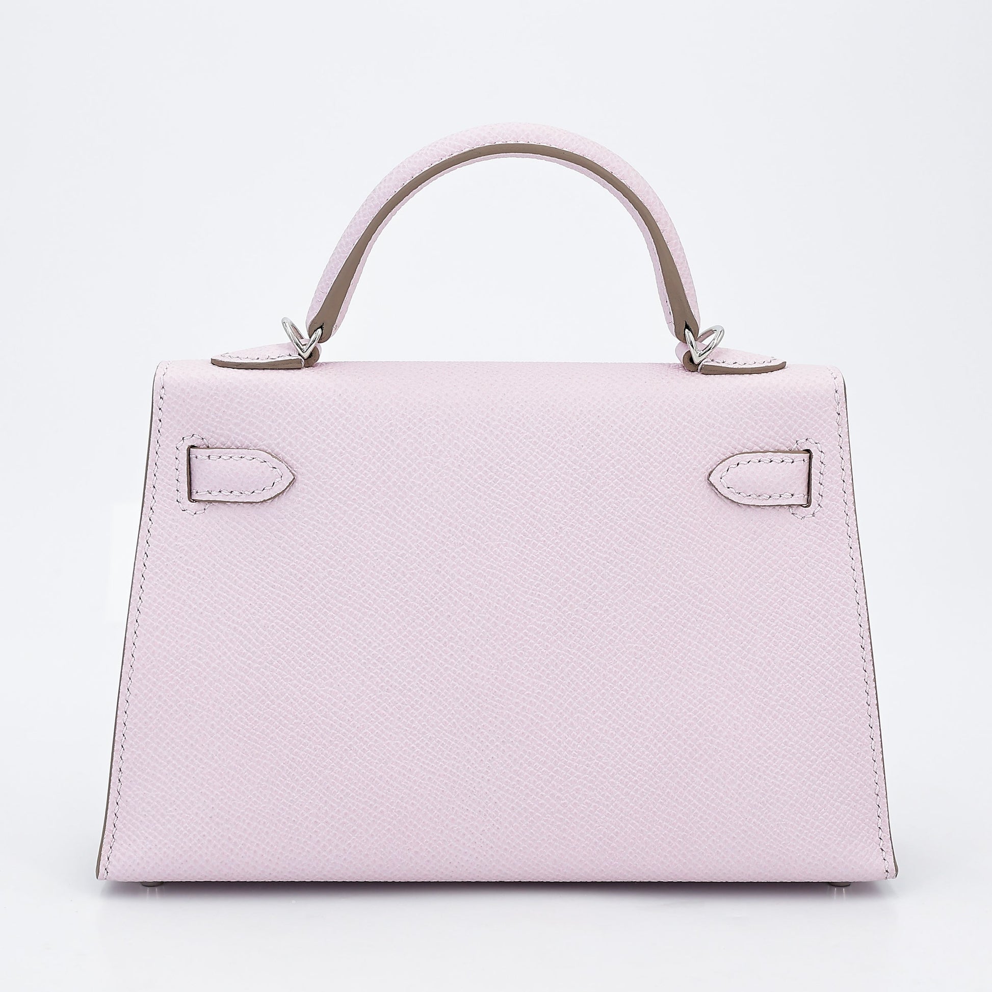 HERMÈS Mini Kelly II Mauve Pale (09) Epsom Palladium hardware