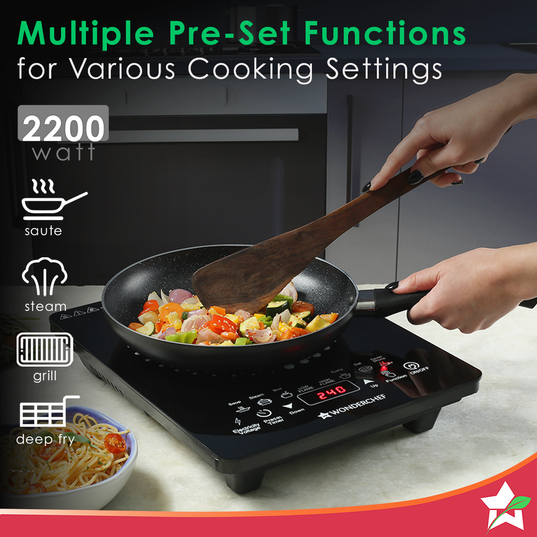 Swift Induction Cooktop with 8 Power Settings|2200 Watt