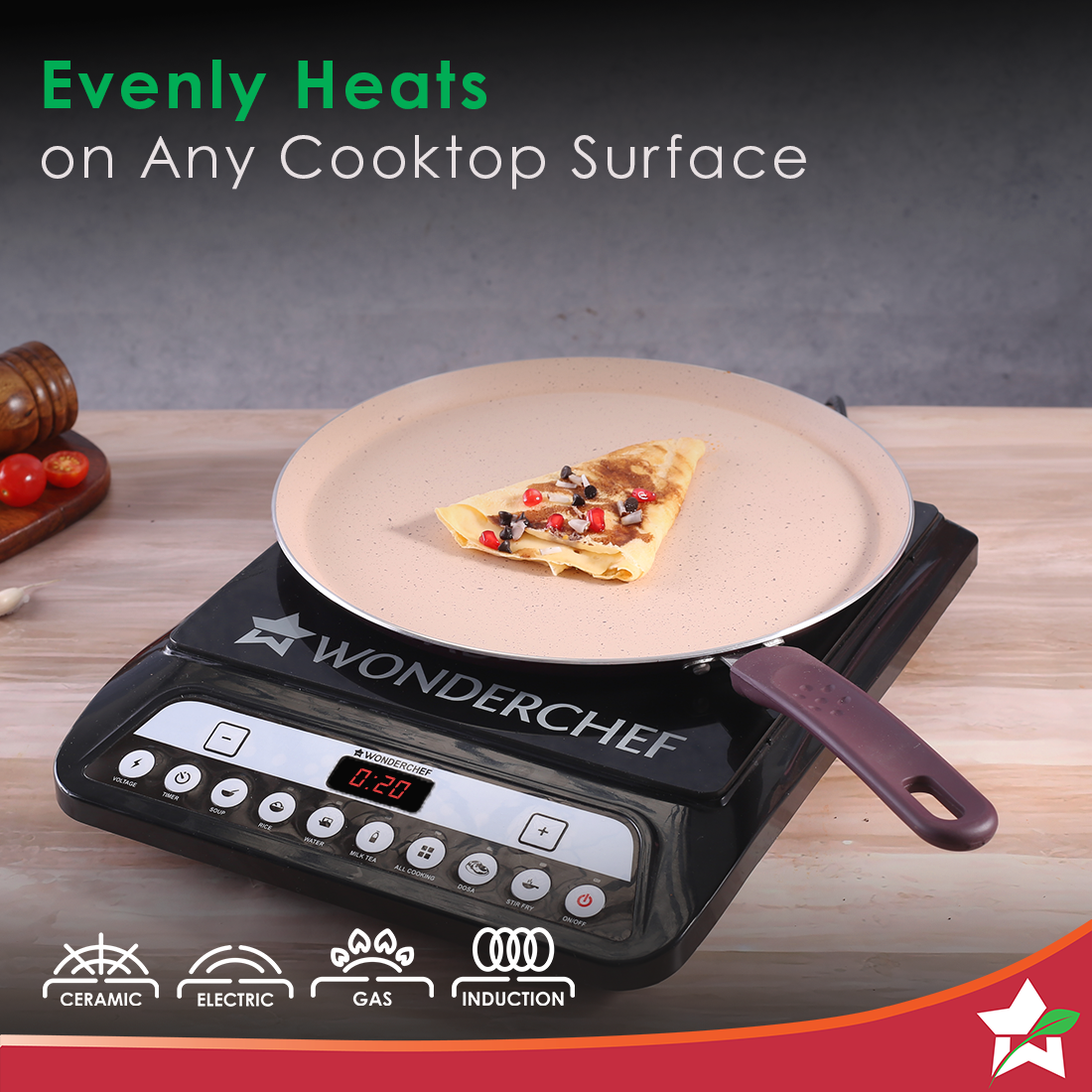 Wonderchef Renewed Milano 24cm Dosa Tawa | Meta Tuff Non-Stick Coating