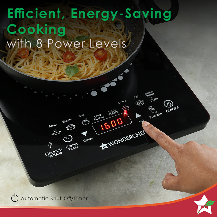 Swift Induction Cooktop with 8 Power Settings|2200 Watt