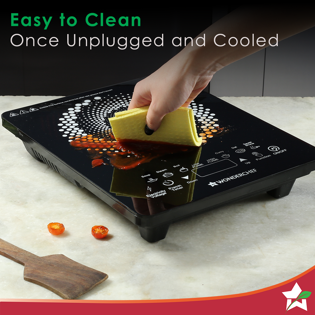 Swift Induction Cooktop with 8 Power Settings|2200 Watt