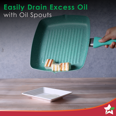 Wonderchef Renewed Celebration Non-stick 24cm Grill Pan.