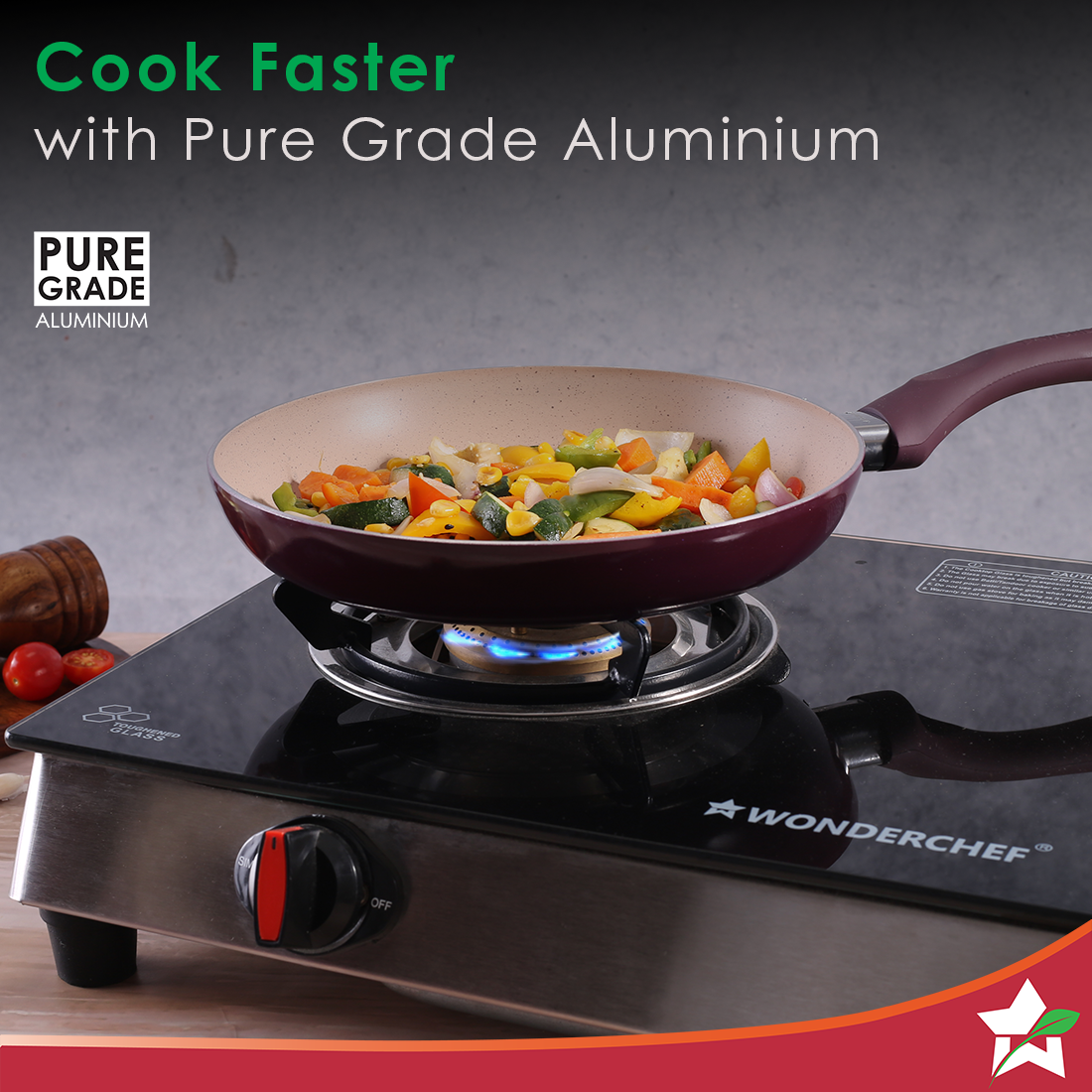 Wonderchef Renewed Milano 24cm Fry Pan | Meta Tuff Non-Stick Coating