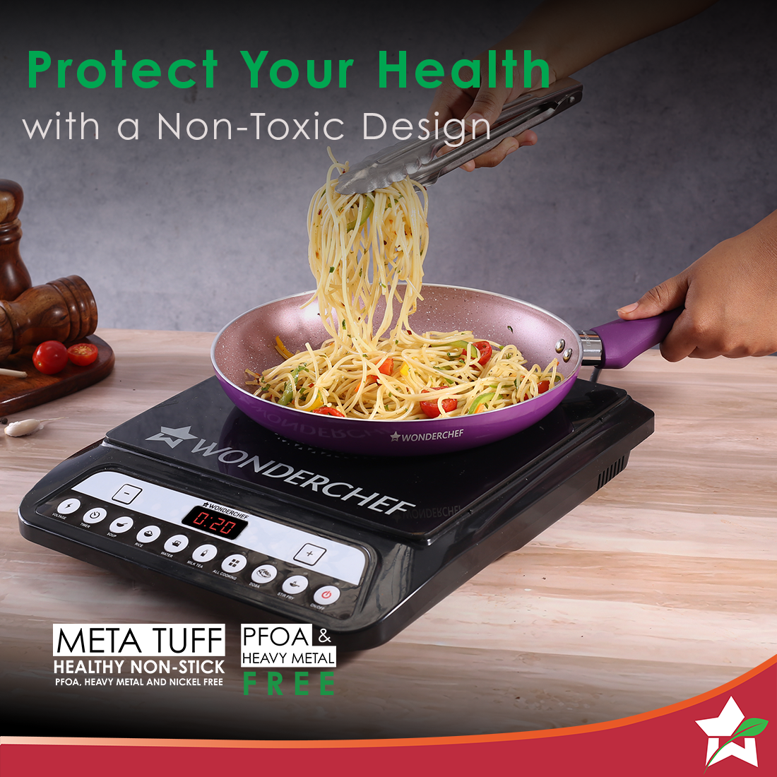 Wonderchef Renewed Milano 24cm Fry Pan | Meta Tuff Non-Stick Coating