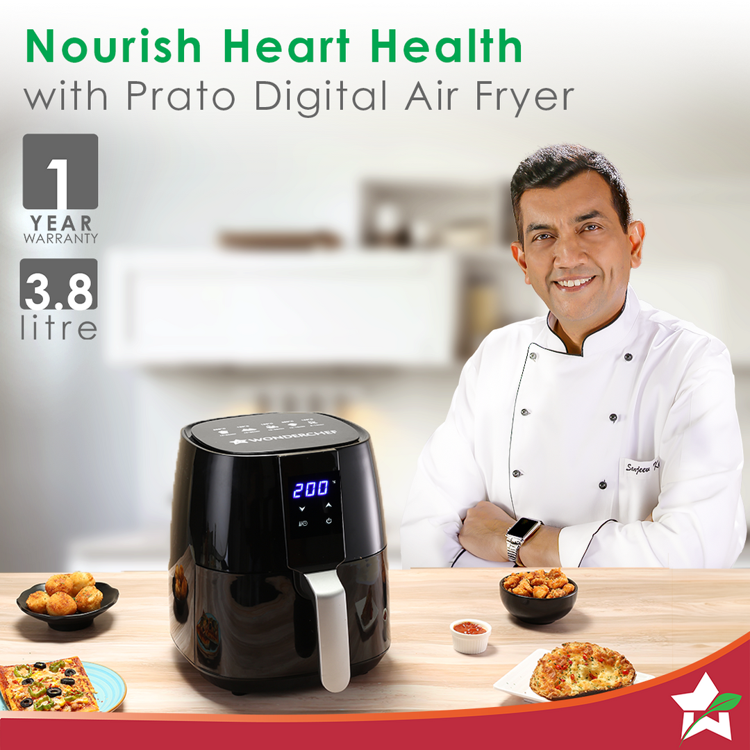 Prato Digital Air Fryer for Home and Kitchen with 5 Pre-set