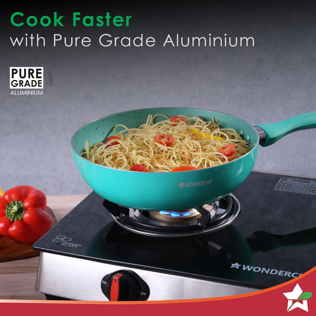 Wonderchef Renewed Celebration Non-stick 24cm Wok