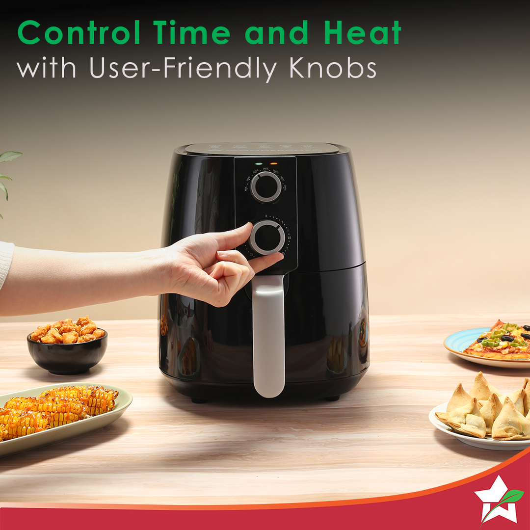 Prato Manual Air Fryer for Home and Kitchen with 5 Pre-set Menu