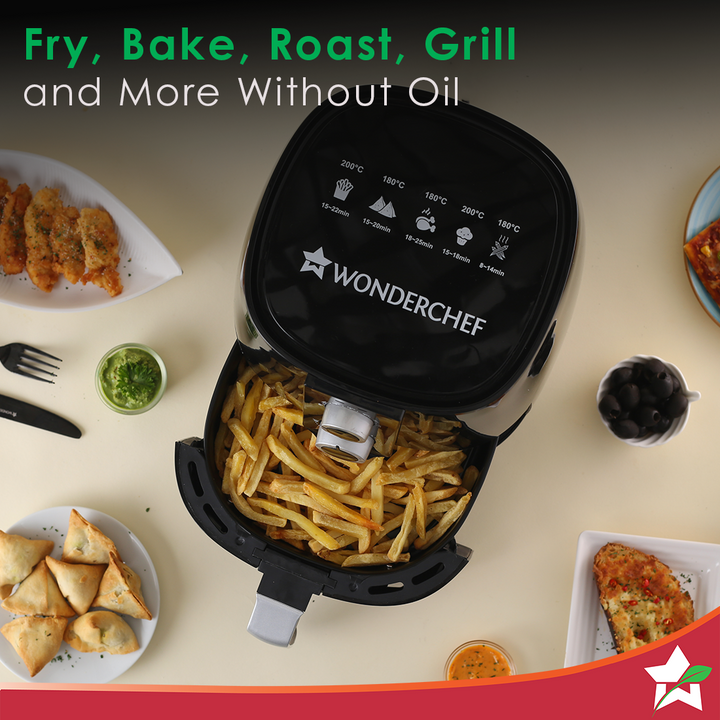 Prato Manual Air Fryer for Home and Kitchen with 5 Pre-set Menu