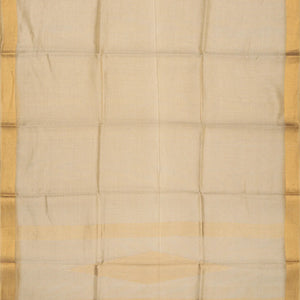 Taupe Blended Tussar Tissue Saree With Zari Border-Taupe