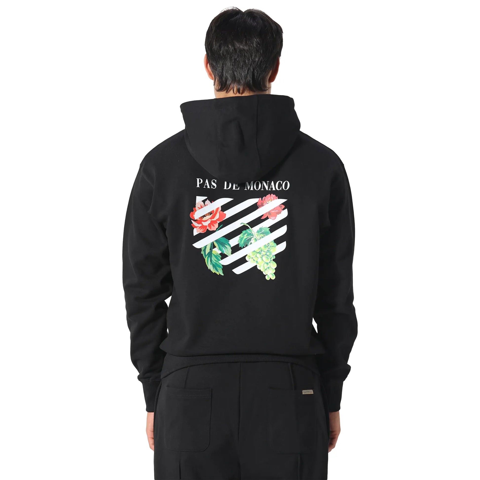 Pas De Monaco Floral Line Black Hoodie