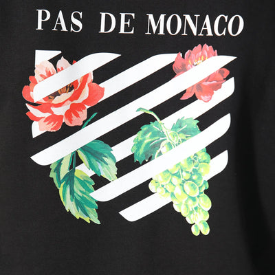 Pas De Monaco Floral Line Black Hoodie