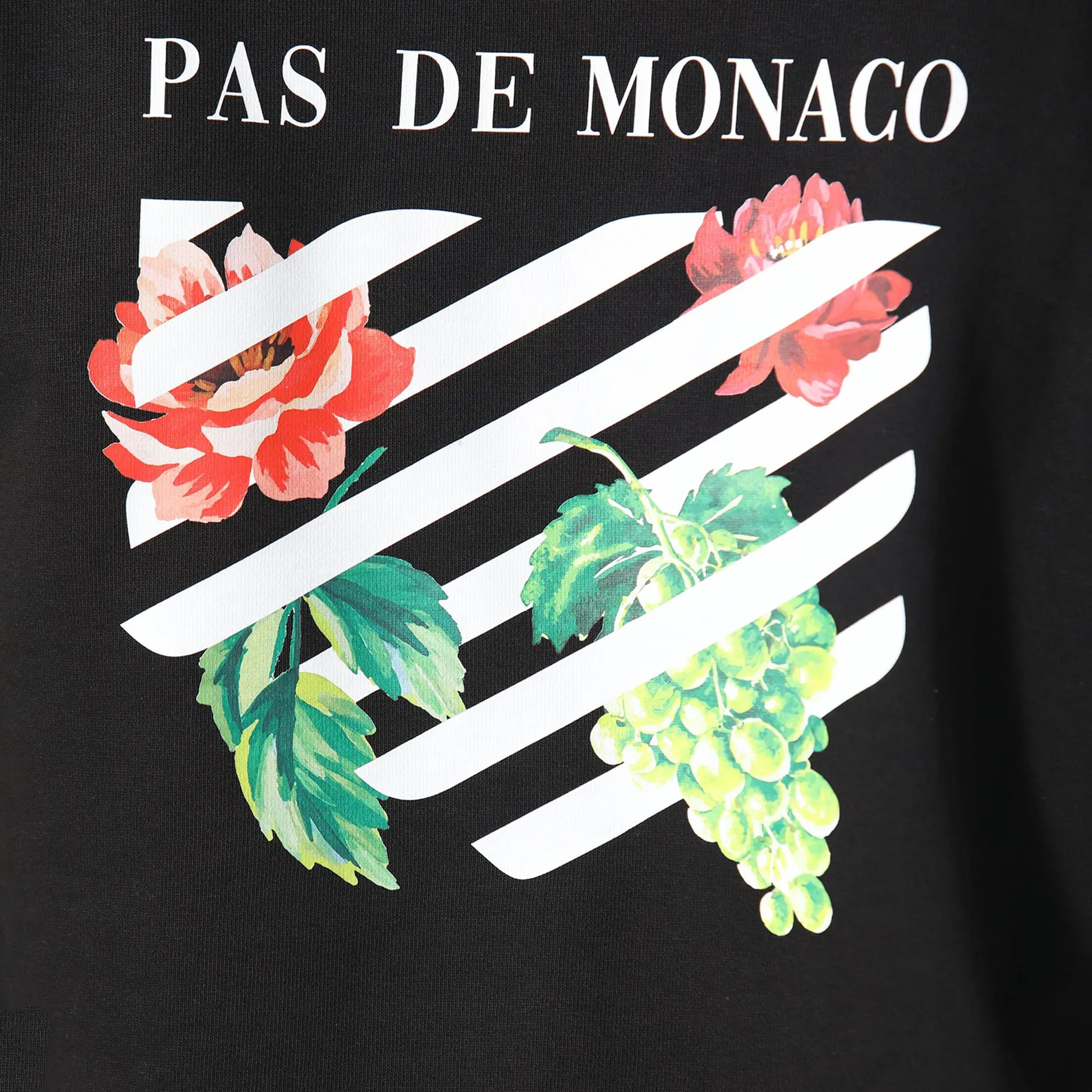 Pas De Monaco Floral Line Black Hoodie