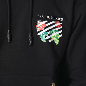 Pas De Monaco Floral Line Black Hoodie
