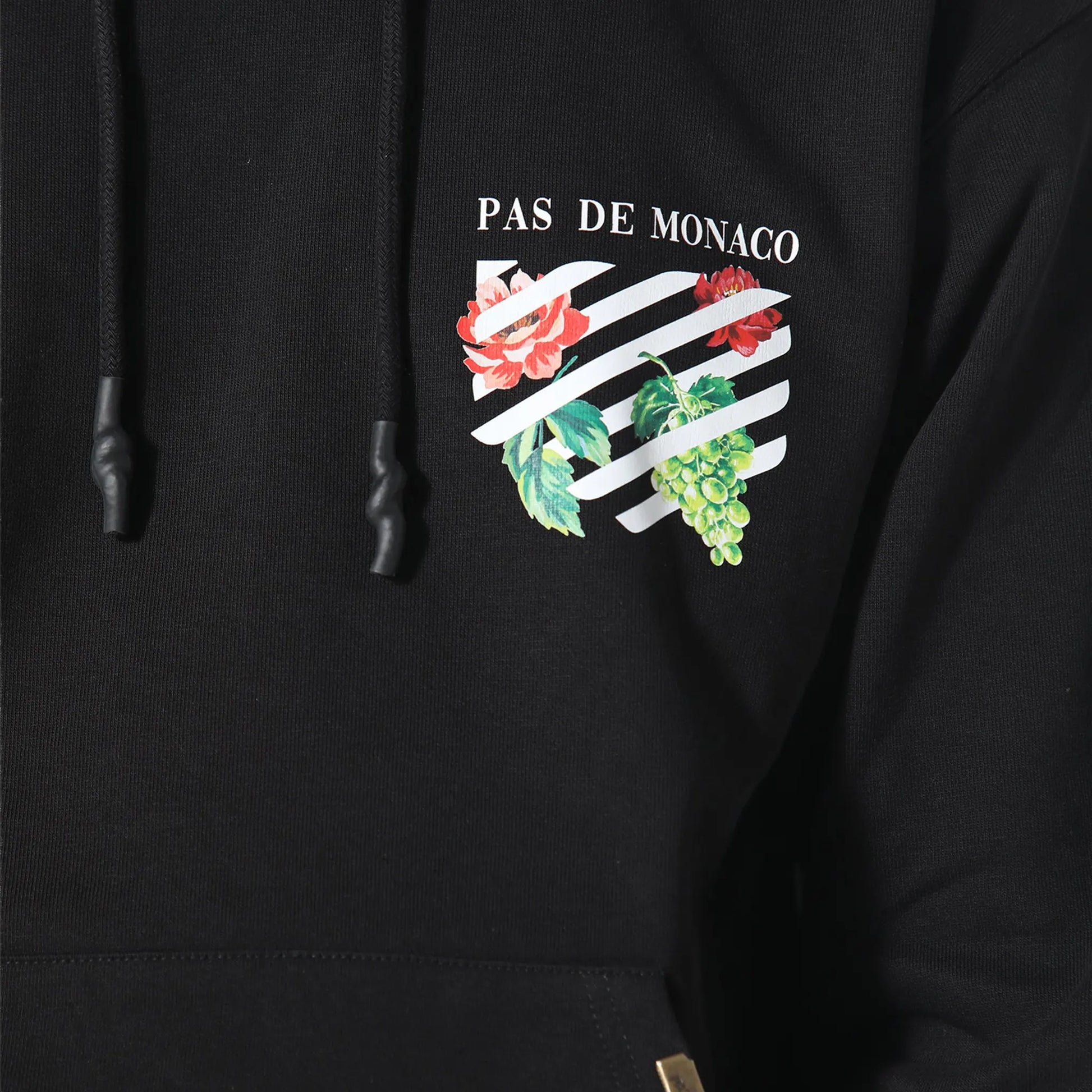 Pas De Monaco Floral Line Black Hoodie