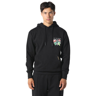 Pas De Monaco Floral Line Black Hoodie