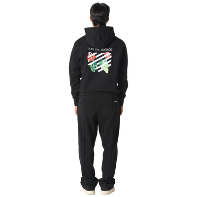 Pas De Monaco Floral Line Black Hoodie