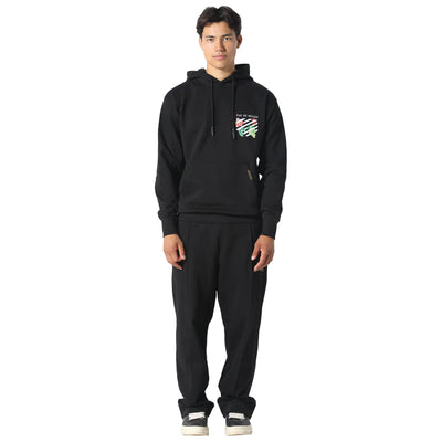 Pas De Monaco Floral Line Black Hoodie
