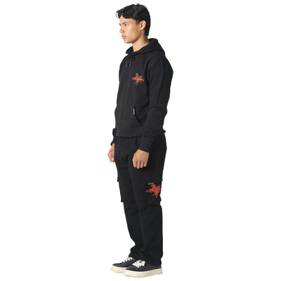 Pas De Monaco La Pegaus Chevron Black Hoodie