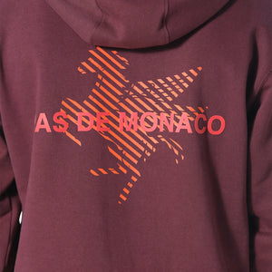 Pas De Monaco La Pegaus Chevron Deep Maroon Hoodie