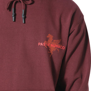 Pas De Monaco La Pegaus Chevron Deep Maroon Hoodie