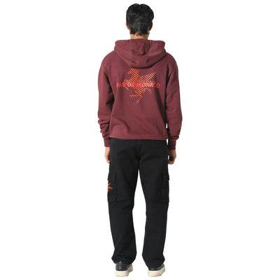 Pas De Monaco La Pegaus Chevron Deep Maroon Hoodie