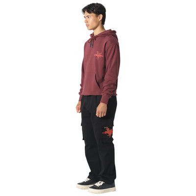 Pas De Monaco La Pegaus Chevron Deep Maroon Hoodie