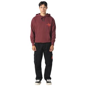 Pas De Monaco La Pegaus Chevron Deep Maroon Hoodie