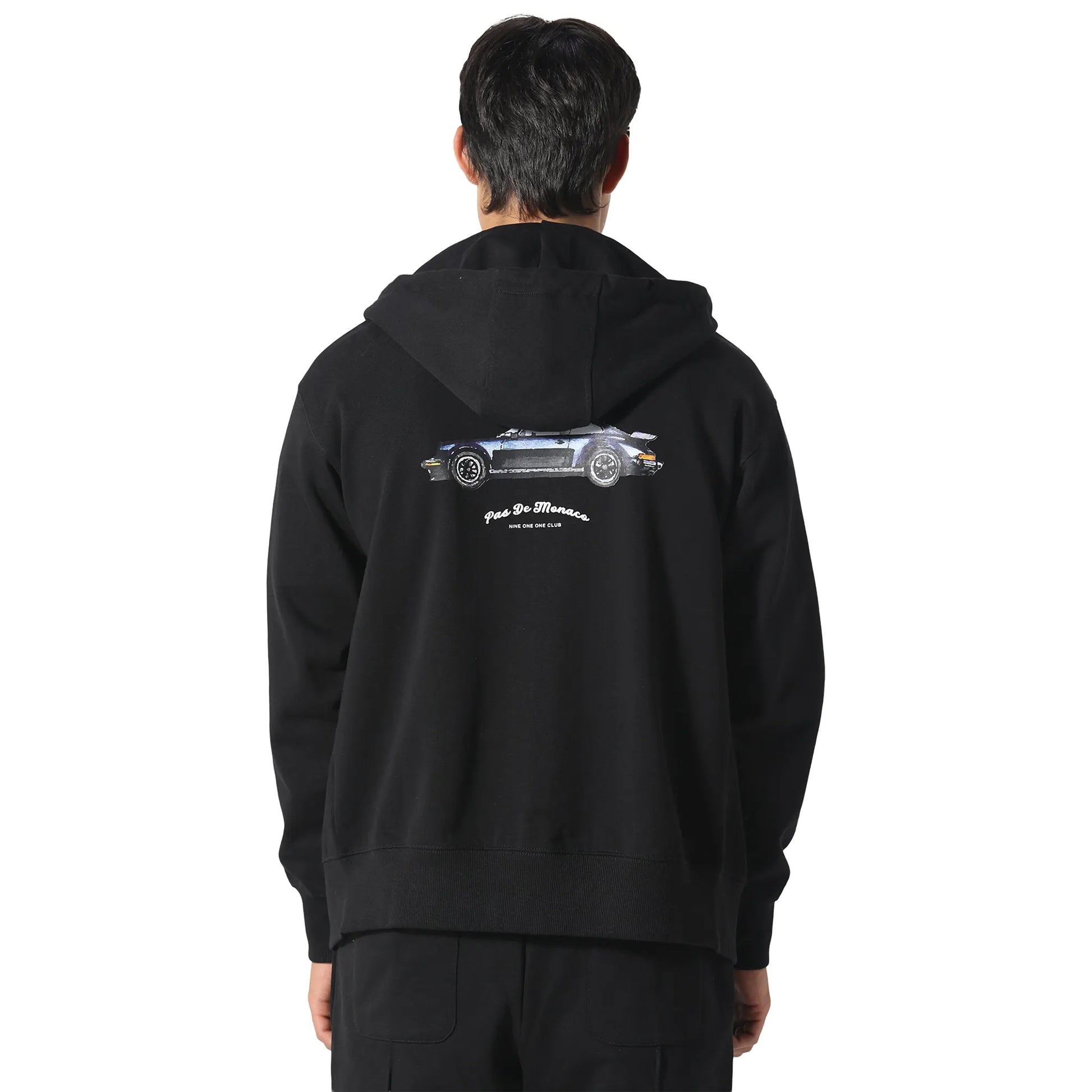 Pas De Monaco Noir Carrera Black Zip-Up Hoodie