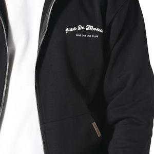 Pas De Monaco Noir Carrera Black Zip-Up Hoodie