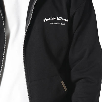 Pas De Monaco Noir Carrera Black Zip-Up Hoodie