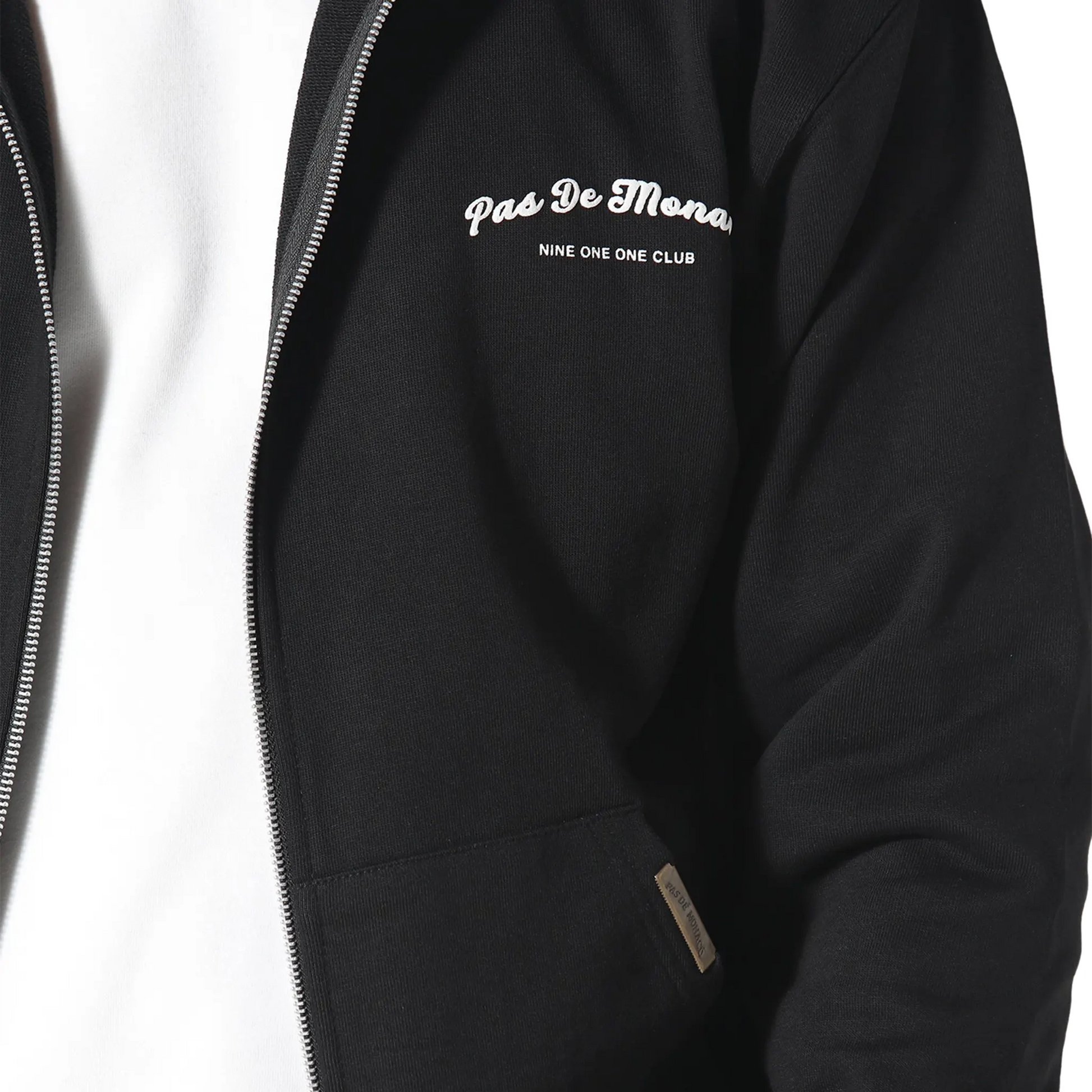 Pas De Monaco Noir Carrera Black Zip-Up Hoodie