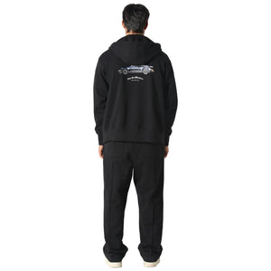 Pas De Monaco Noir Carrera Black Zip-Up Hoodie