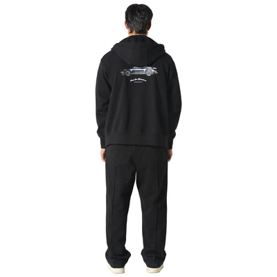 Pas De Monaco Noir Carrera Black Zip-Up Hoodie