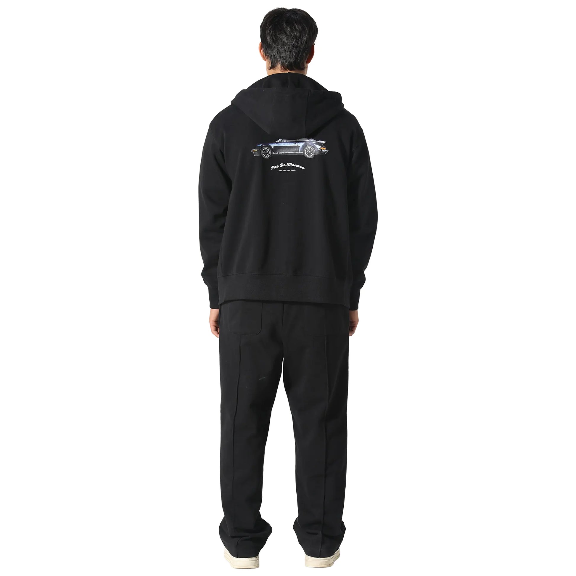 Pas De Monaco Noir Carrera Black Zip-Up Hoodie