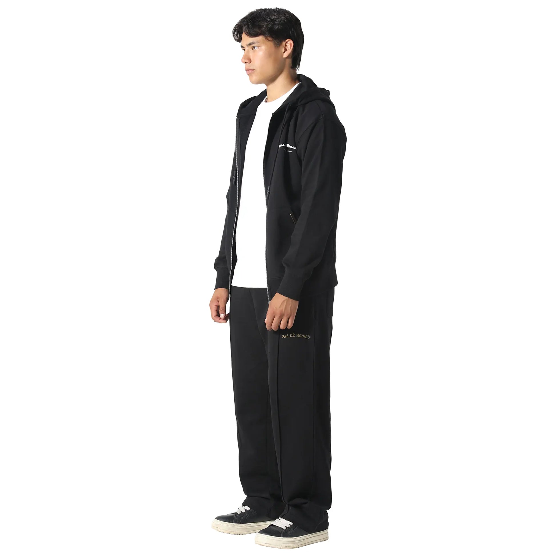 Pas De Monaco Noir Carrera Black Zip-Up Hoodie