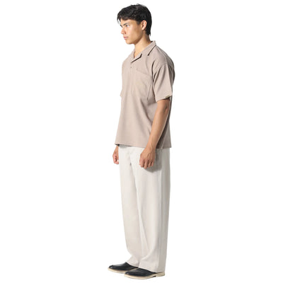 Pas De Monaco Waffle Tobacco Polo Shirt