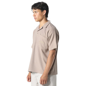Pas De Monaco Waffle Tobacco Polo Shirt