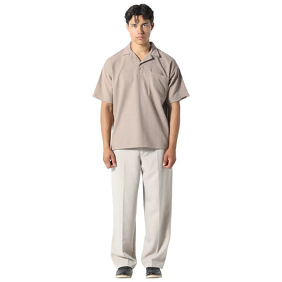 Pas De Monaco Waffle Tobacco Polo Shirt