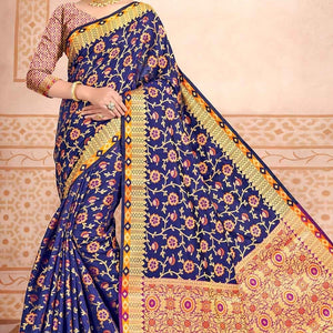Indigo Blue Patola Saree