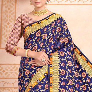 Indigo Blue Patola Saree