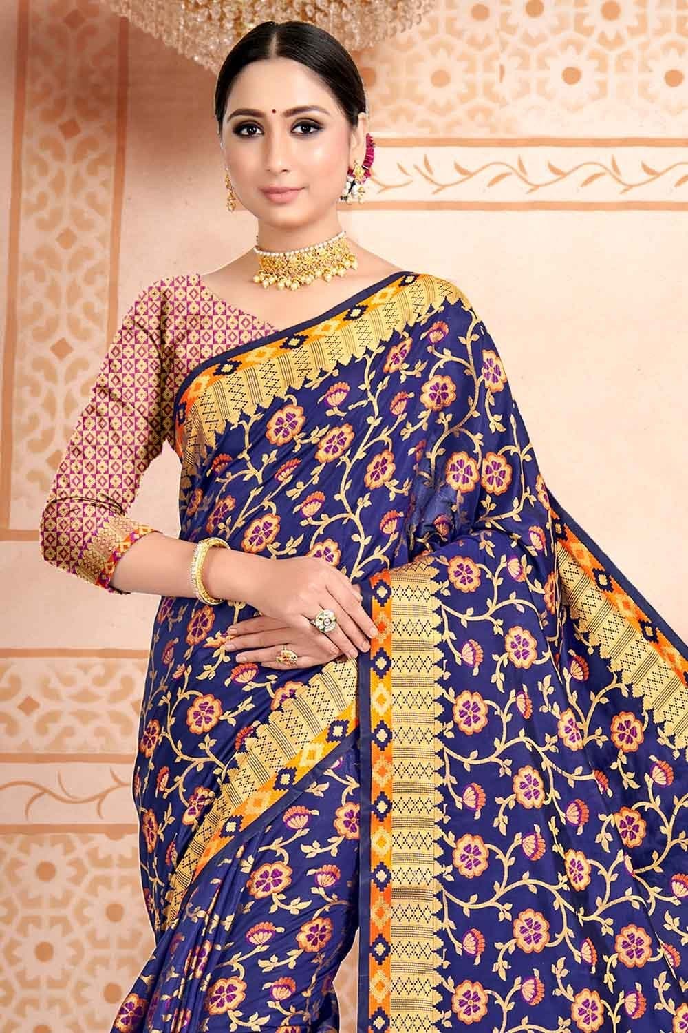 Indigo Blue Patola Saree