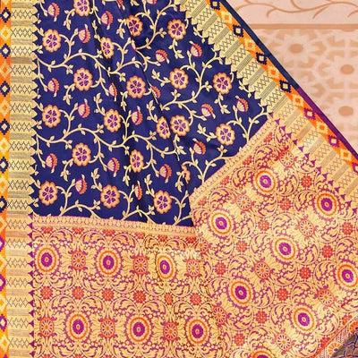 Indigo Blue Patola Saree