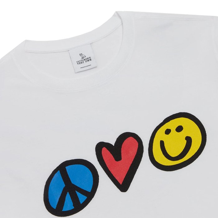 Ovo Peace Love Happiness T-shirt White