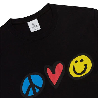 Ovo Peace Love Happiness T-shirt Black